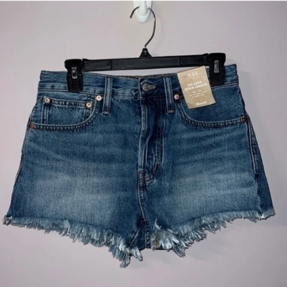 NWT Madewell blue Jean shorts relaxed denim short W24